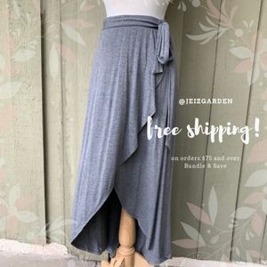 A New Day | Open Front Crossover Maxi Skirt